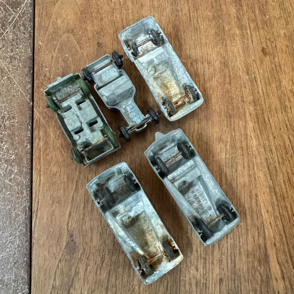 Vintage 1960s Midge toy Rockford Diecast Toy Cars Lot Roadster Troop‎ Carrier